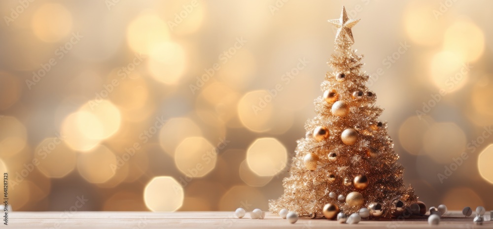 Holiday background with Christmas tree