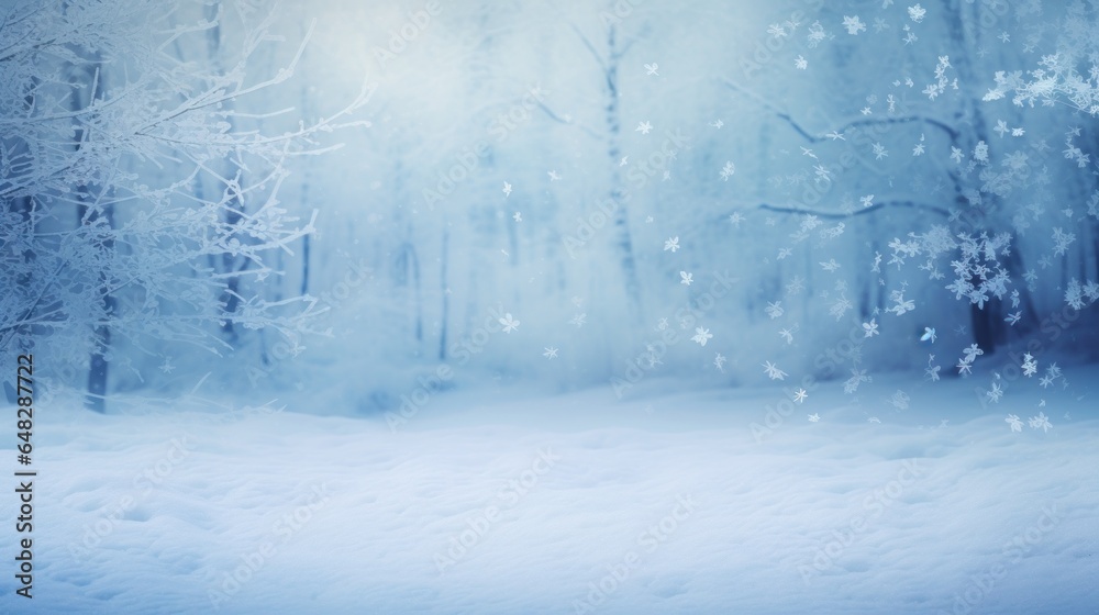 Blue snowy background