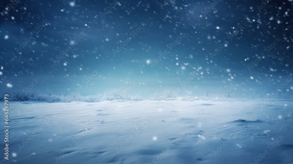 Blue snowy background