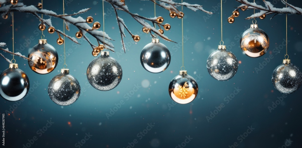 Holiday background with Christmas ball