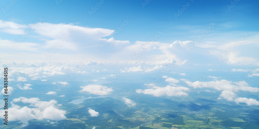 Blue sky white clouds pure sky material  Blue Sky and White Clouds 