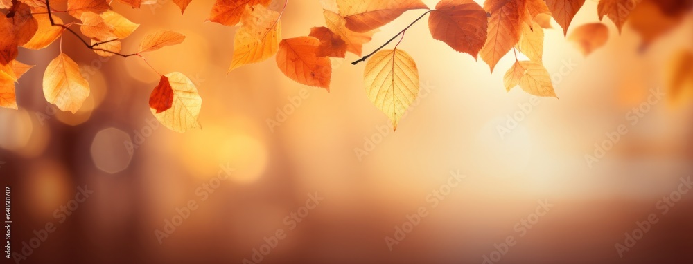 Abstract background with autumn leaves