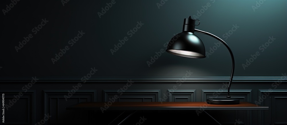 Background of a modern black lamp