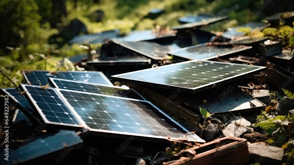 Electronic waste, Old solar panels, Ecological problems.