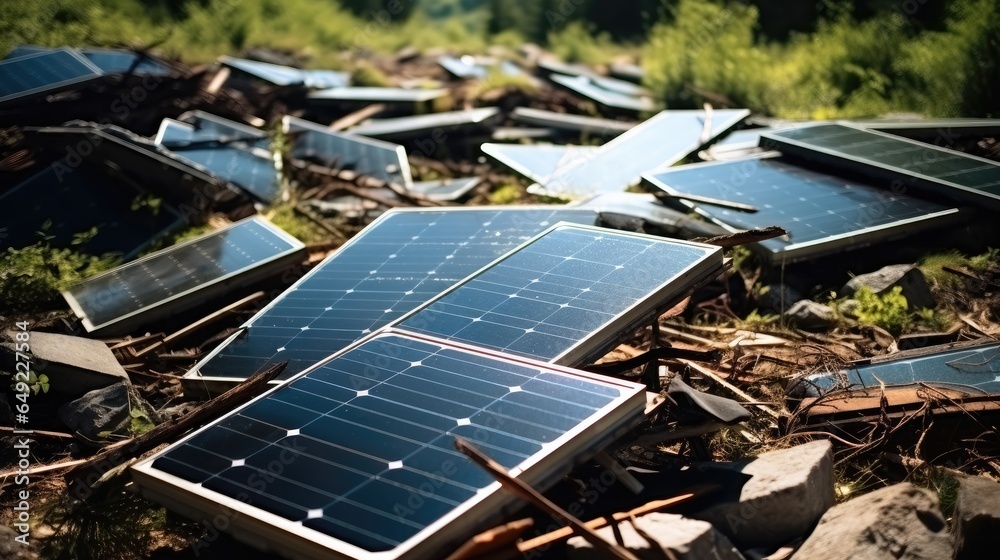 Electronic waste, Old solar panels, Ecological problems.