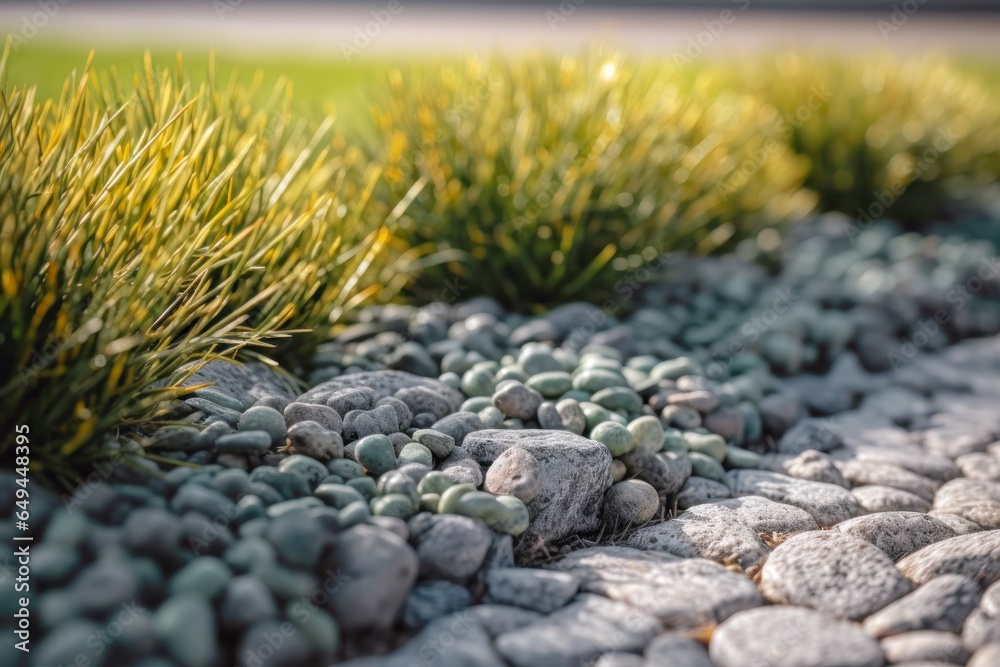 gravel and grass 