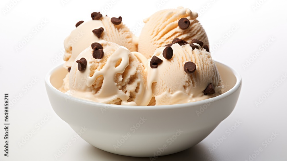 Ice Cream on white background.