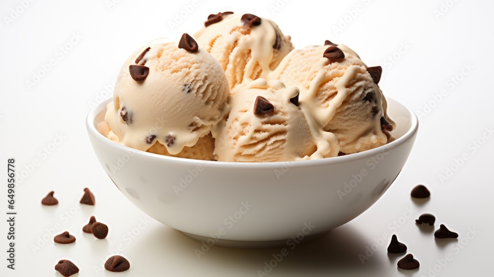 Ice Cream on white background.