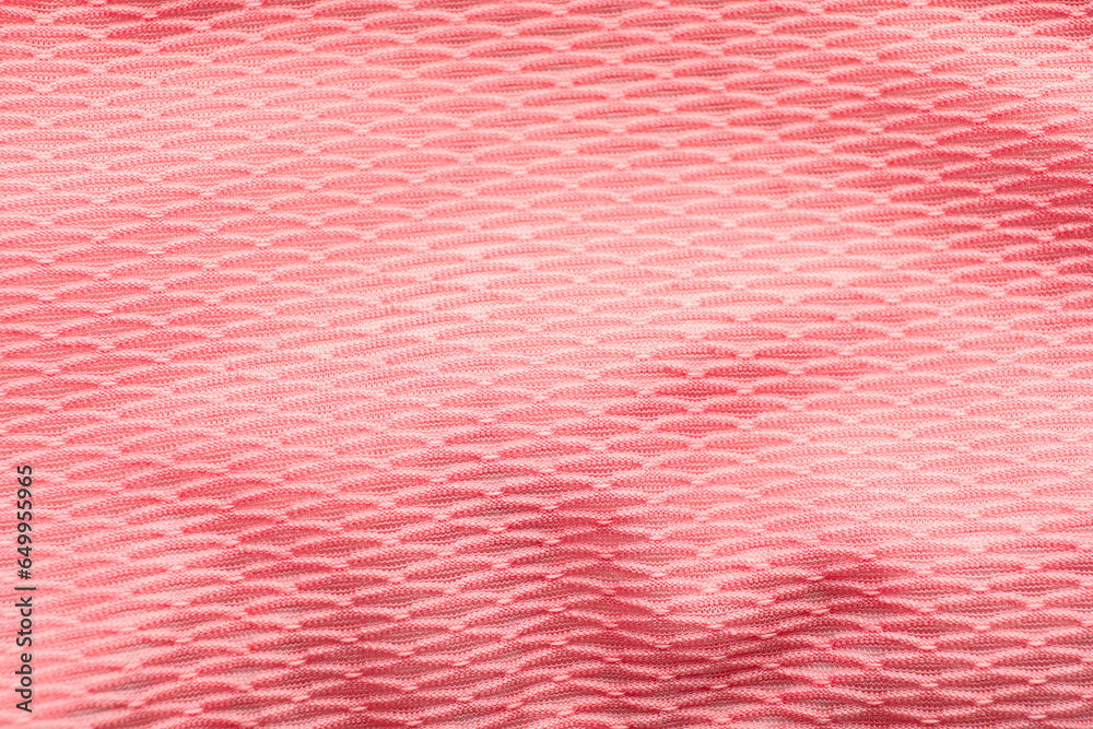 Closeup view of woven coral material