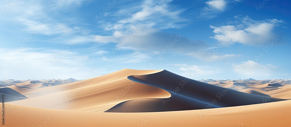 Desert mountain with blue sky