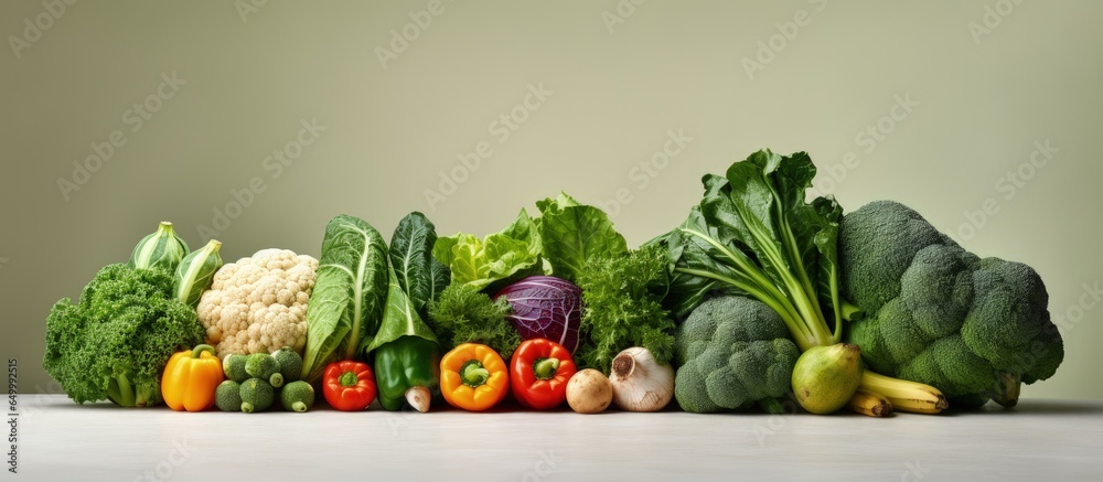 Raw nutrition from a vegetable seen from the front