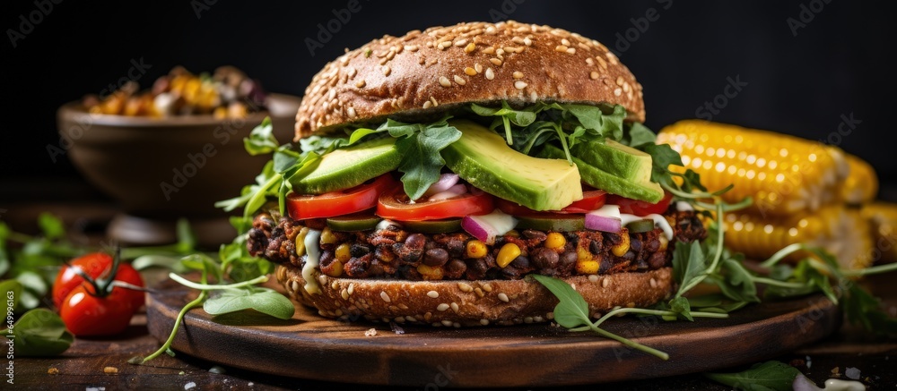 Quinoa black bean burgers with a black bean crust focusing on toning and selectivity