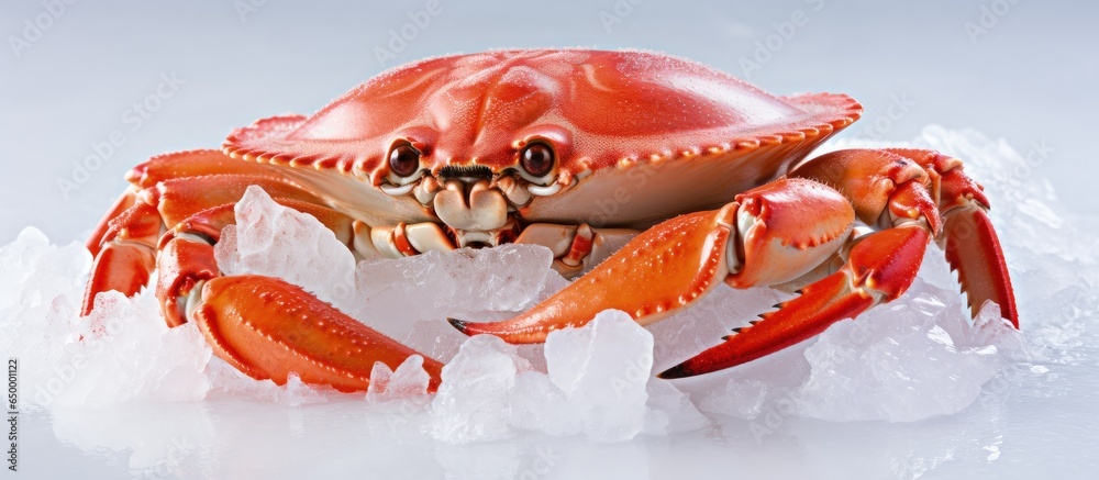 Steamed snow crab from fresh red snow crab