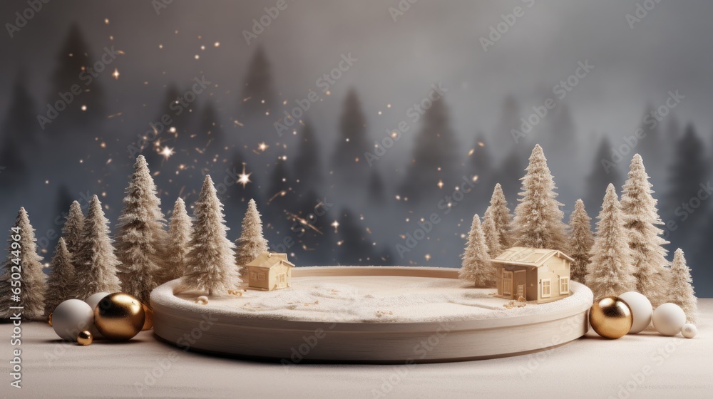 Christmas background with empty place for product