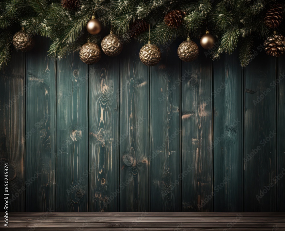 Wooden Christmas background