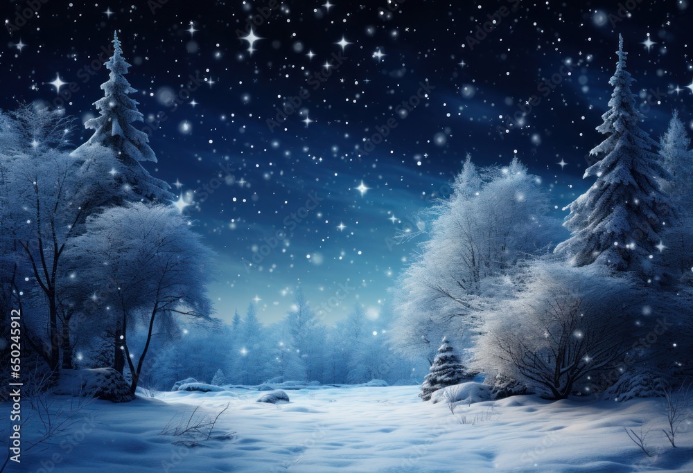 Blue winter background