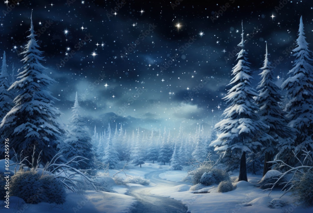 Blue winter background