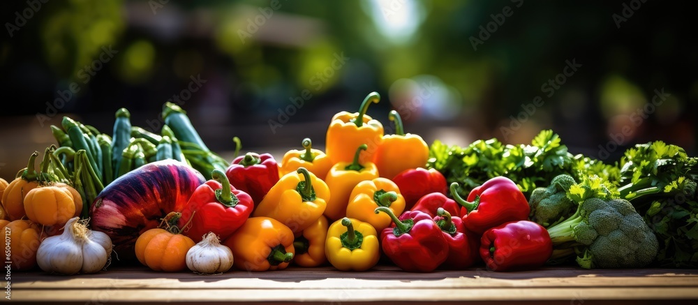 Local farmers market selling fresh produce