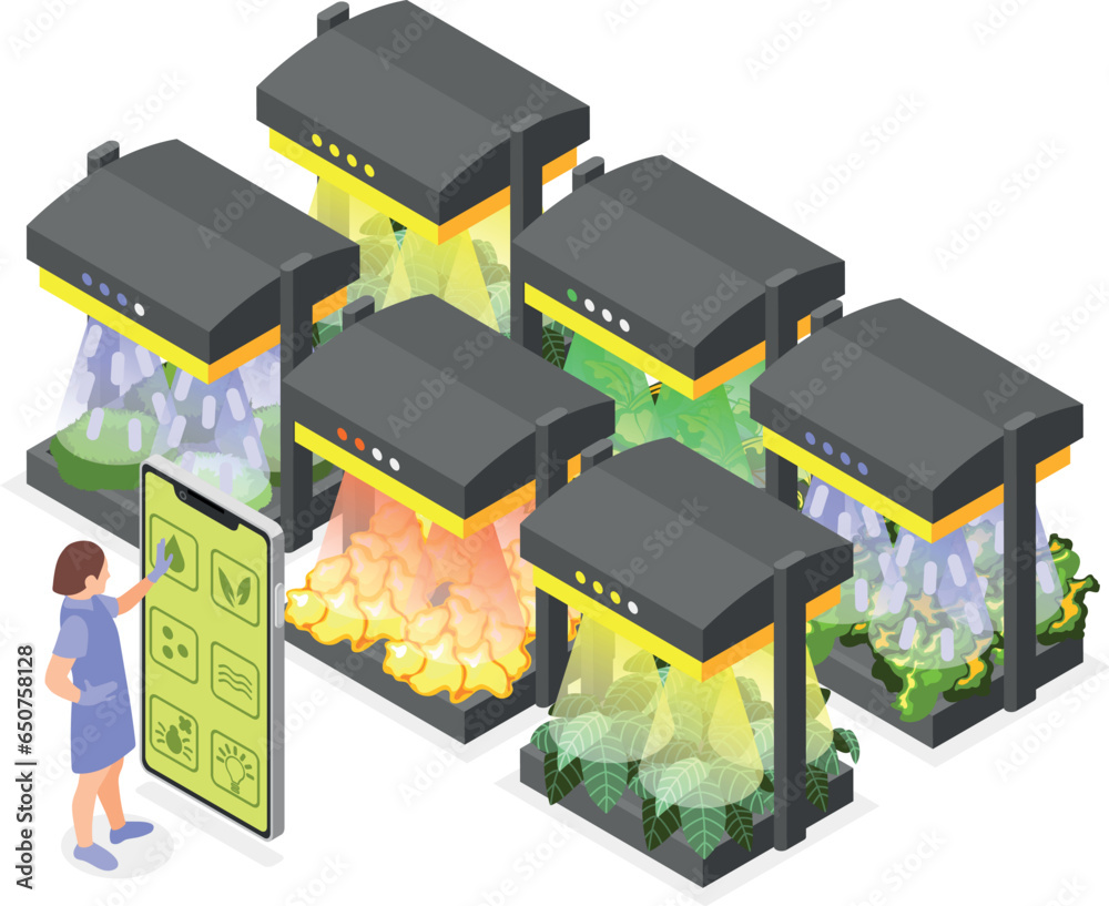 Smart Farming Isometric Illustration