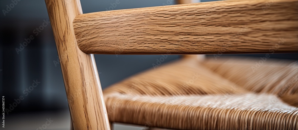 Interior furniture details specifically oak wood chairs should be thoroughly examined and closed up