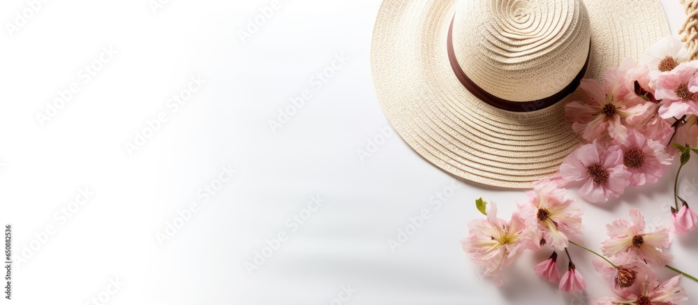 French lifestyle blog featuring a flat lay of women s accessories on a white background with floral shadow