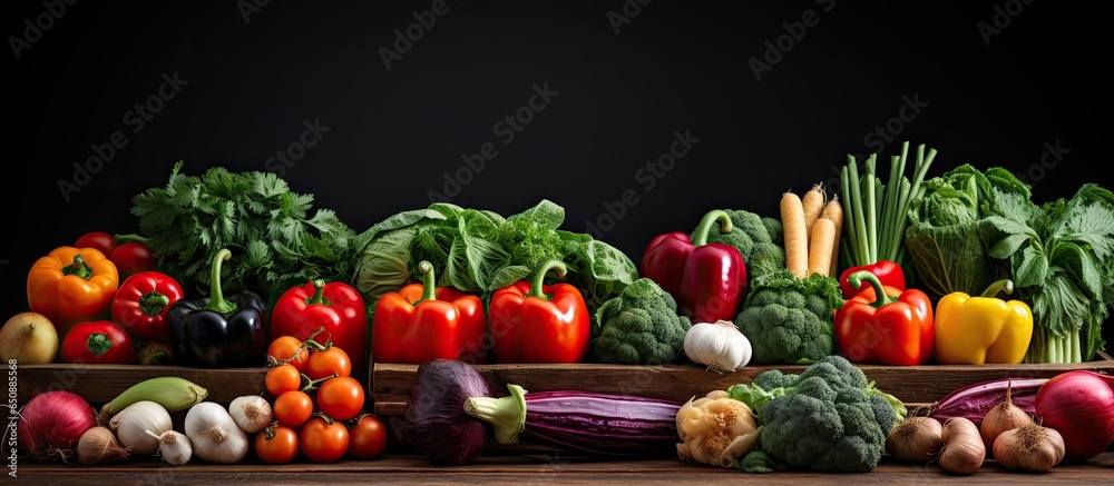 Seasonal vegetables like tomatoes cucumber potatoes cabbage pepper pumpkin clementines onions and leeks are sold in boxes and baskets at the garden market during spring and summer