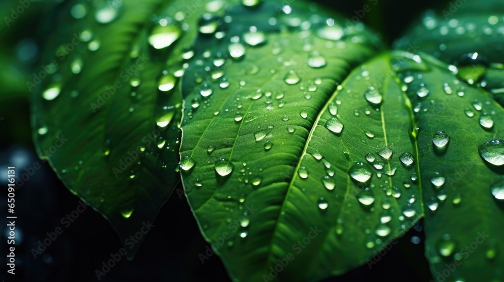 An exquisite macro shot revealing the intricate patterns and textures found on the surface of a leaf. Razorsharp focal points capture the minute details, such as tiny water droplets or minuscule