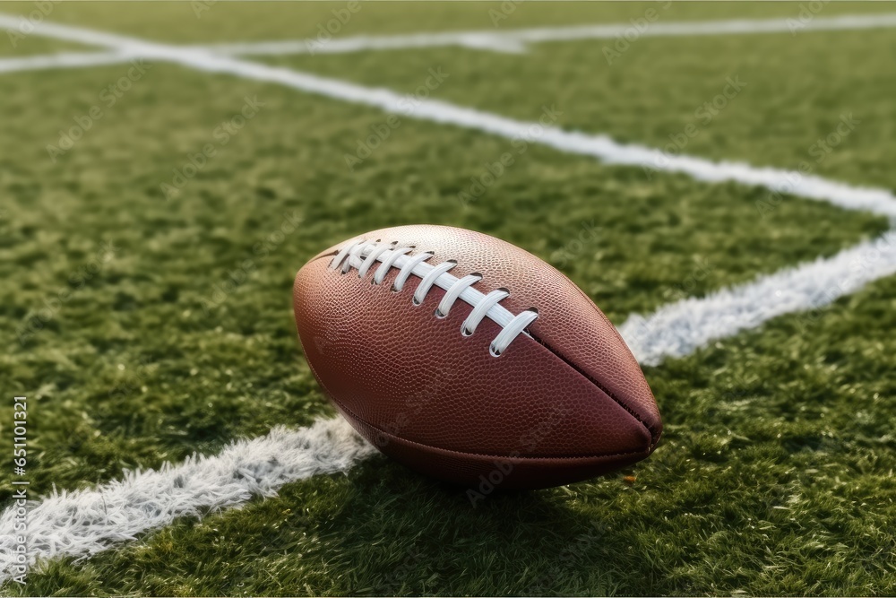 American football on the turf.