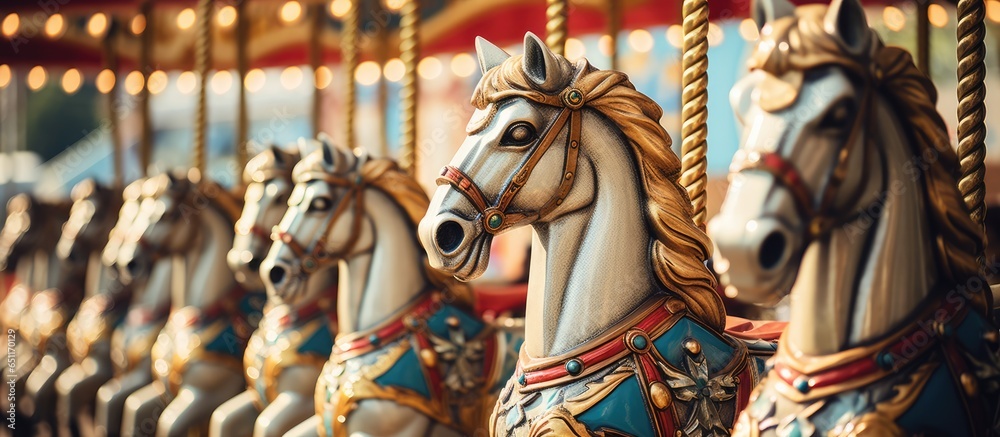 Amusement park carousel information