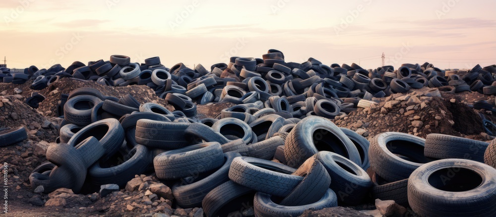 Recycling old tires from landfill for reuse