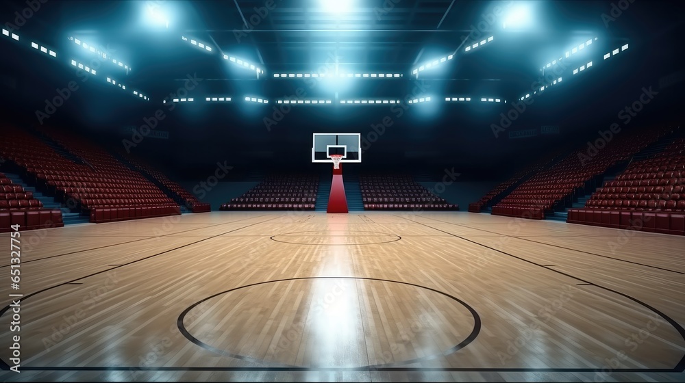 Basketball court, Professional basketball arena.