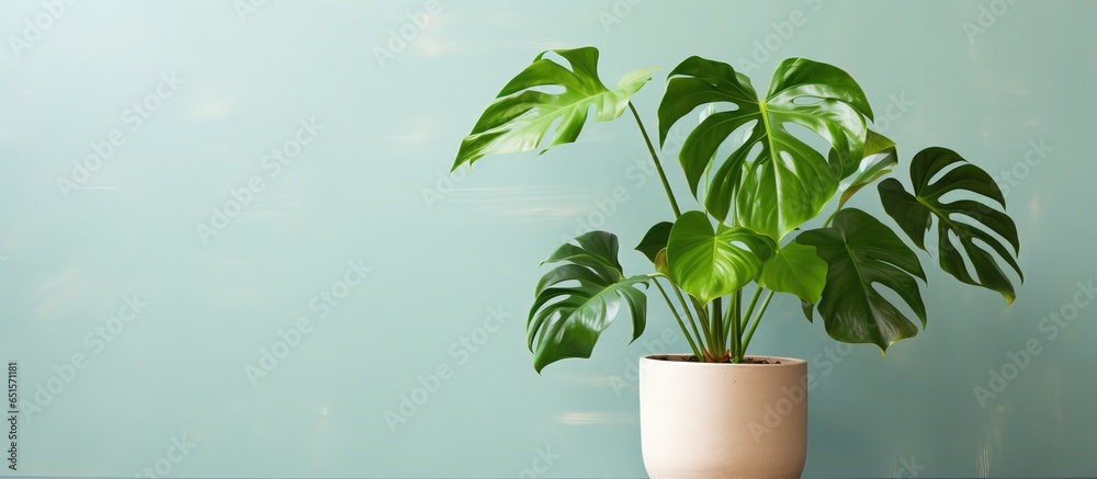 A potted Philodendron opacum