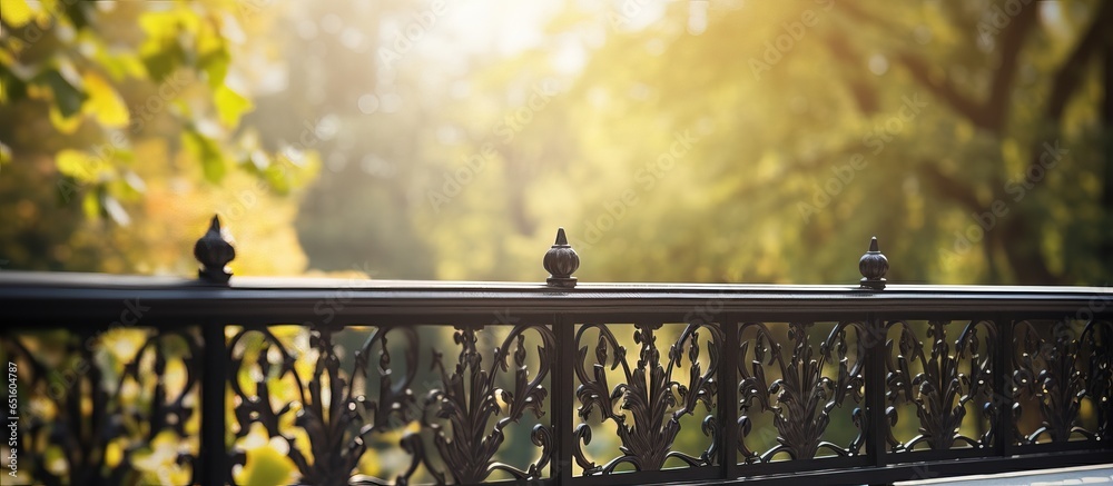 Outdoor barrier made of iron railing