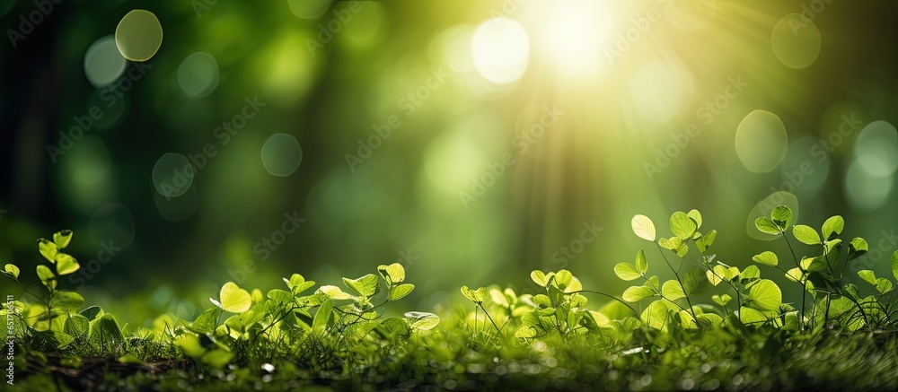 Tree s blurry bokeh background Nature s health concept