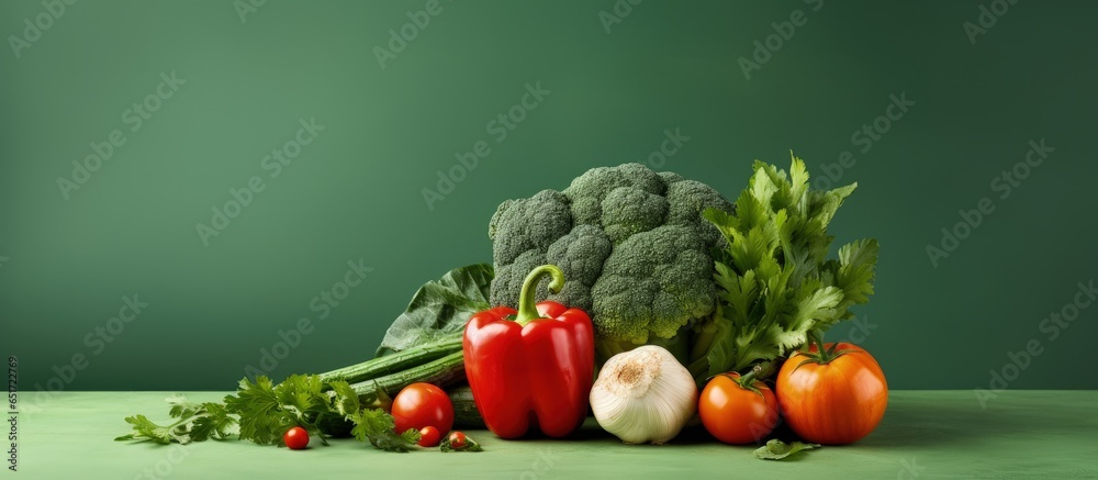 Raw nutrition from a vegetable seen from the front