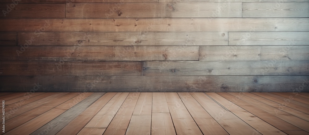 Wooden floor positioned against wall as textured backdrop