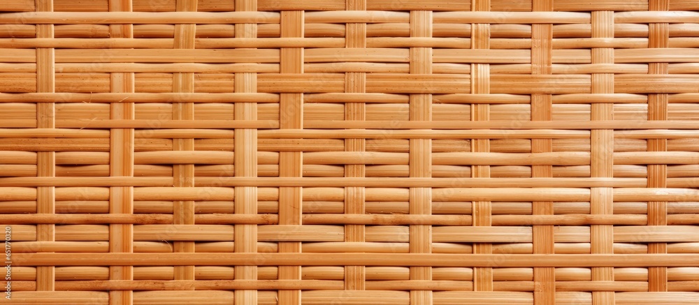 Bamboo weaving with a rattan texture on a detailed handicraft background