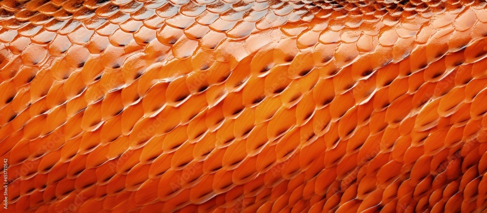 Trout and salmon scales or skin featured in the background