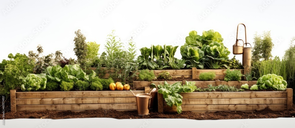 Creating a raised bed vegetable garden through planning and implementation