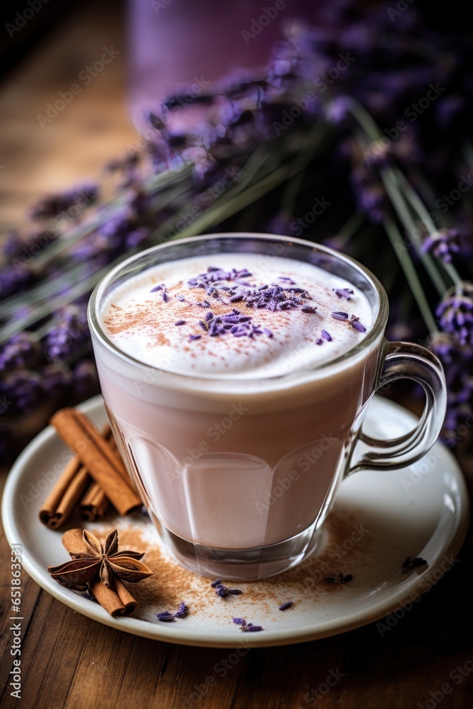 Spicy lavender latte