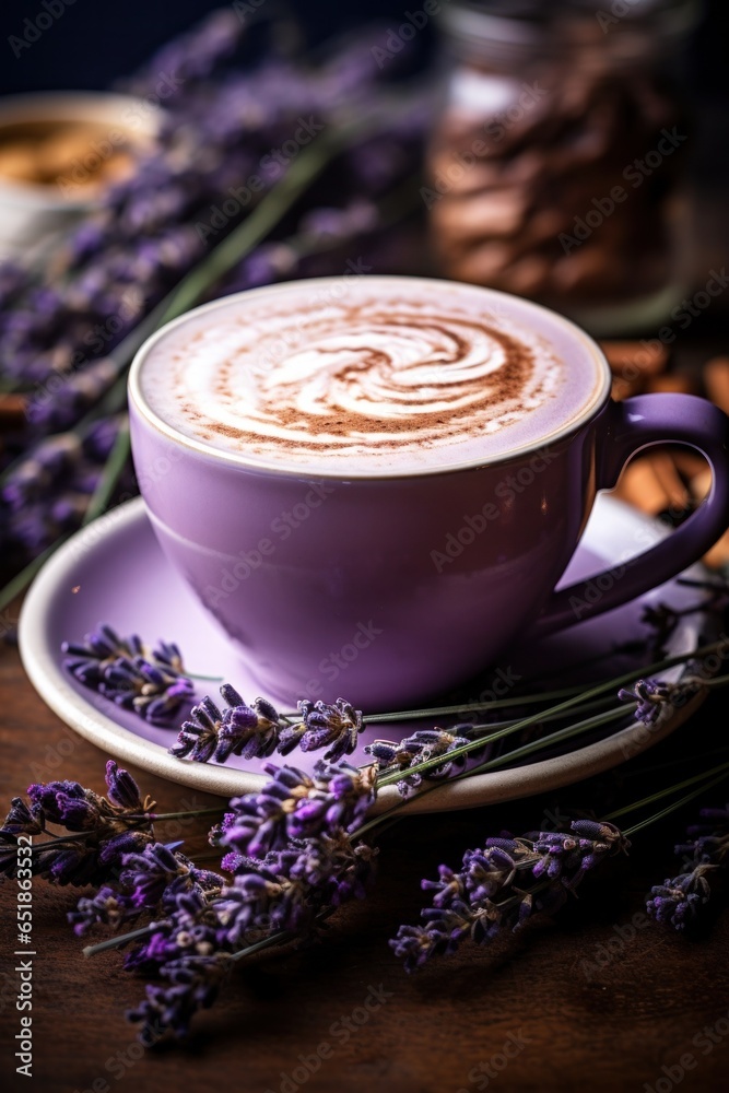 Spicy lavender latte