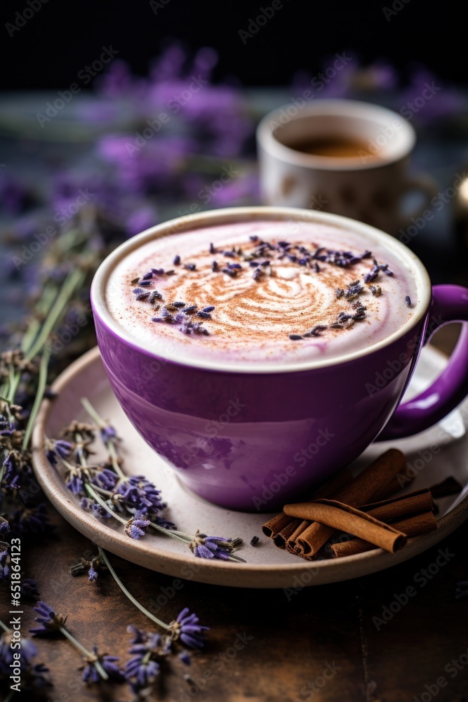 Spicy lavender latte