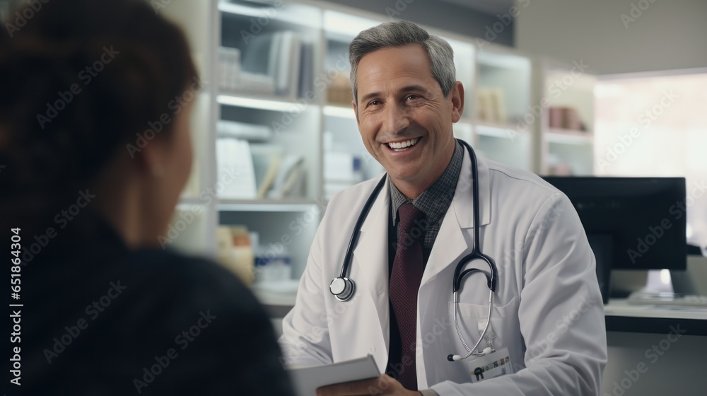 Doctor consulting with patient