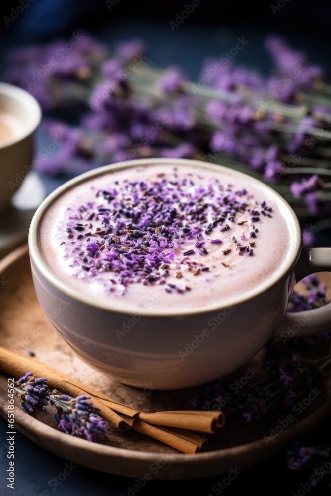 Spicy lavender latte