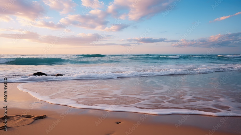 Beautiful view of a white sand beach.