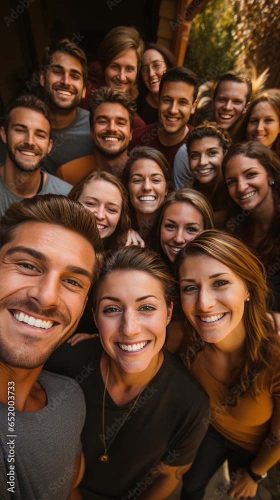 Friends and family taking a group photo