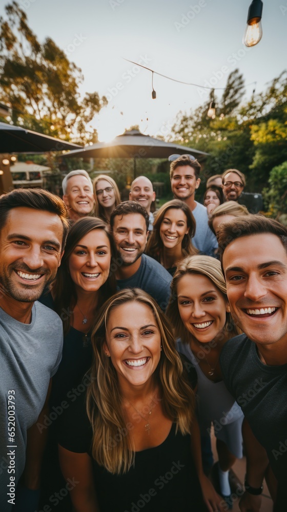 Friends and family taking a group photo