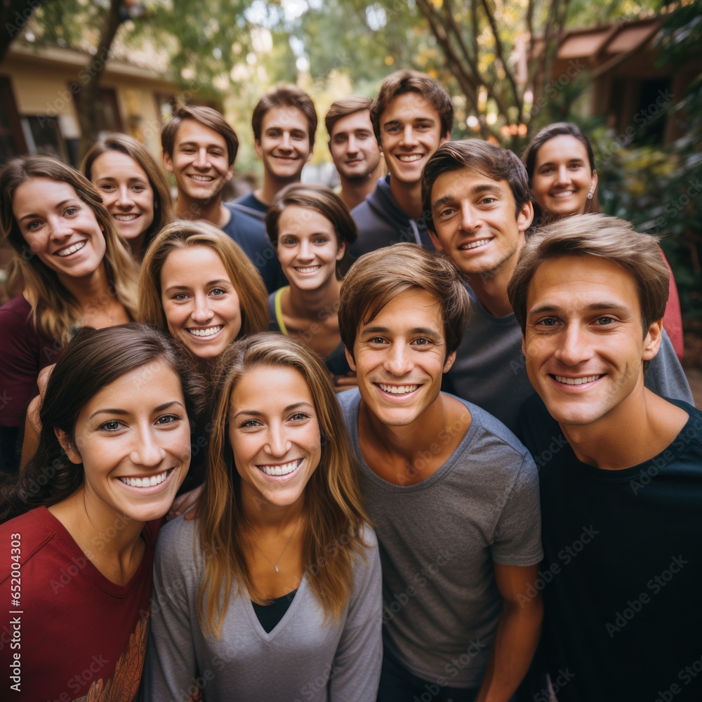 Friends and family taking a group photo