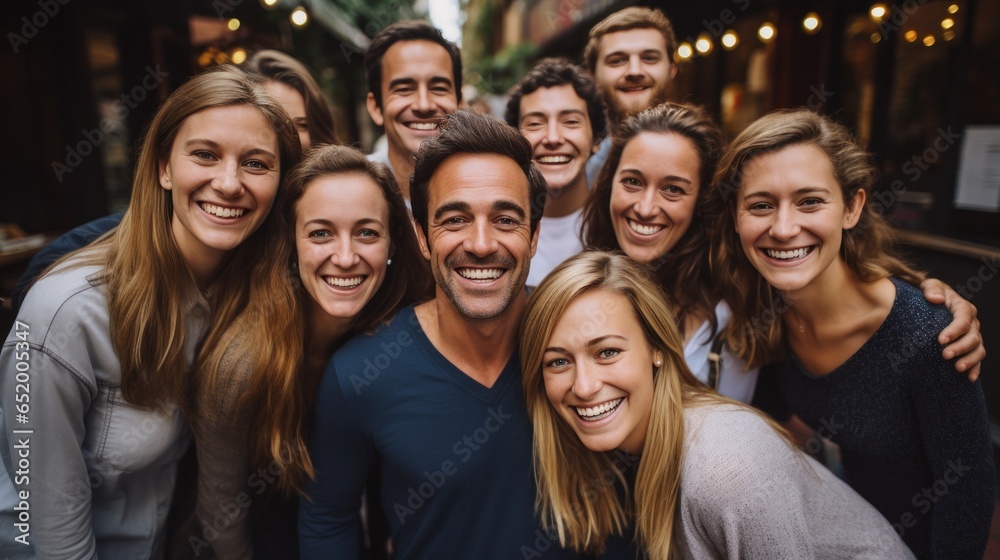 Friends and family taking a group photo