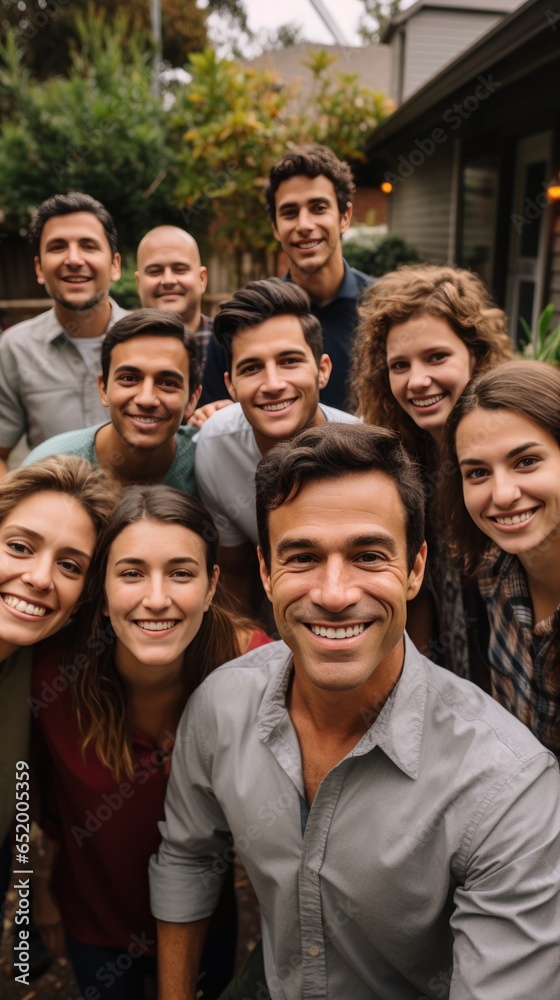 Friends and family taking a group photo